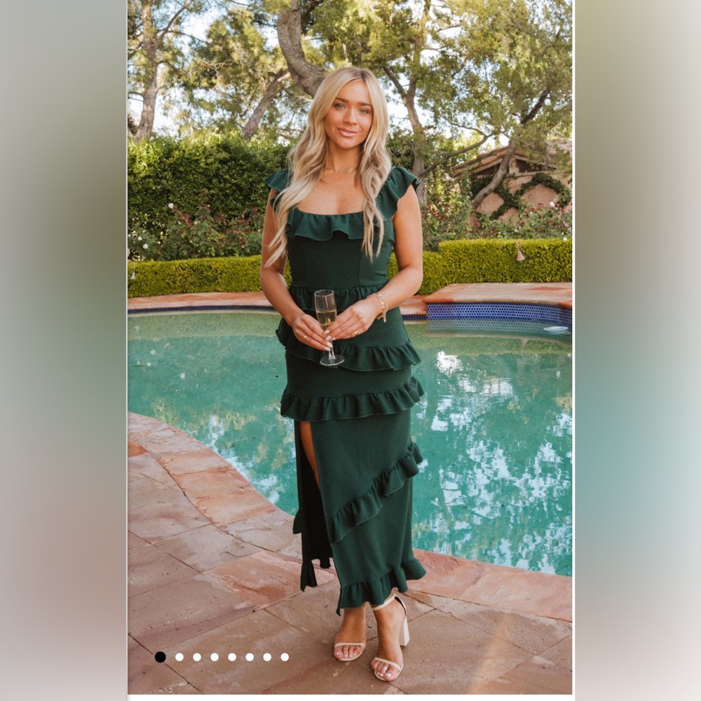 Show Me Your MuMu Greta Dress in Emerald